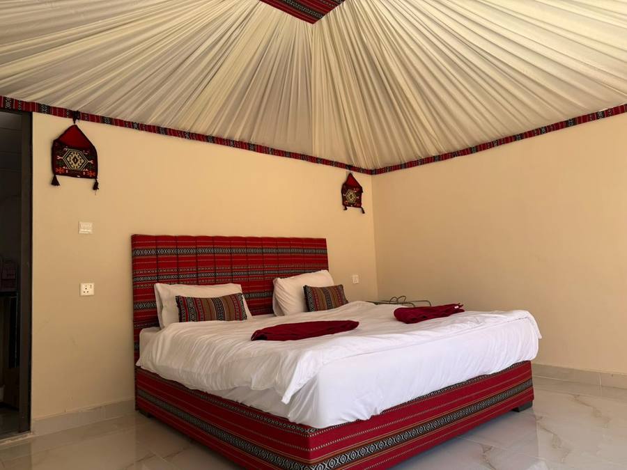 Luxury en-suite Bedouin-style tent with a double bed
